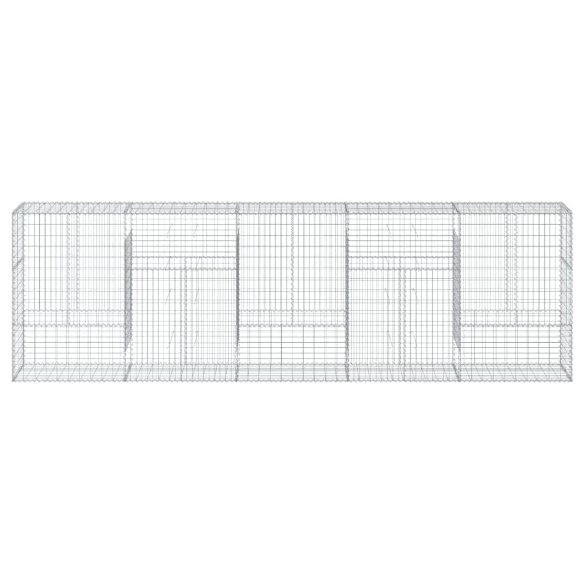 vidaXL Συρματοκιβώτιο με Κάλυμμα 500x50x150εκ. από Γαλβανισμένο Χάλυβα