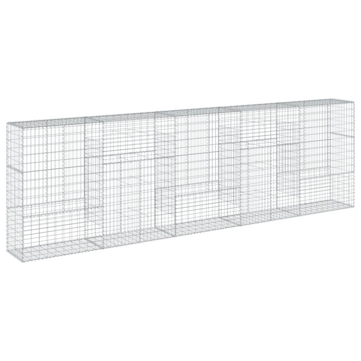 vidaXL Συρματοκιβώτιο με Κάλυμμα 500x50x150εκ. από Γαλβανισμένο Χάλυβα