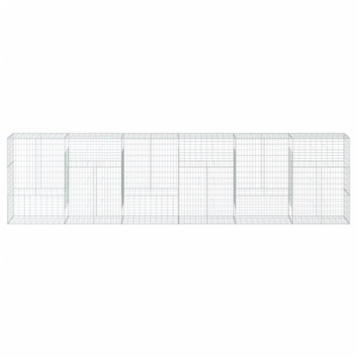 vidaXL Συρματοκιβώτιο με Κάλυμμα 600x50x150εκ. από Γαλβανισμένο Χάλυβα