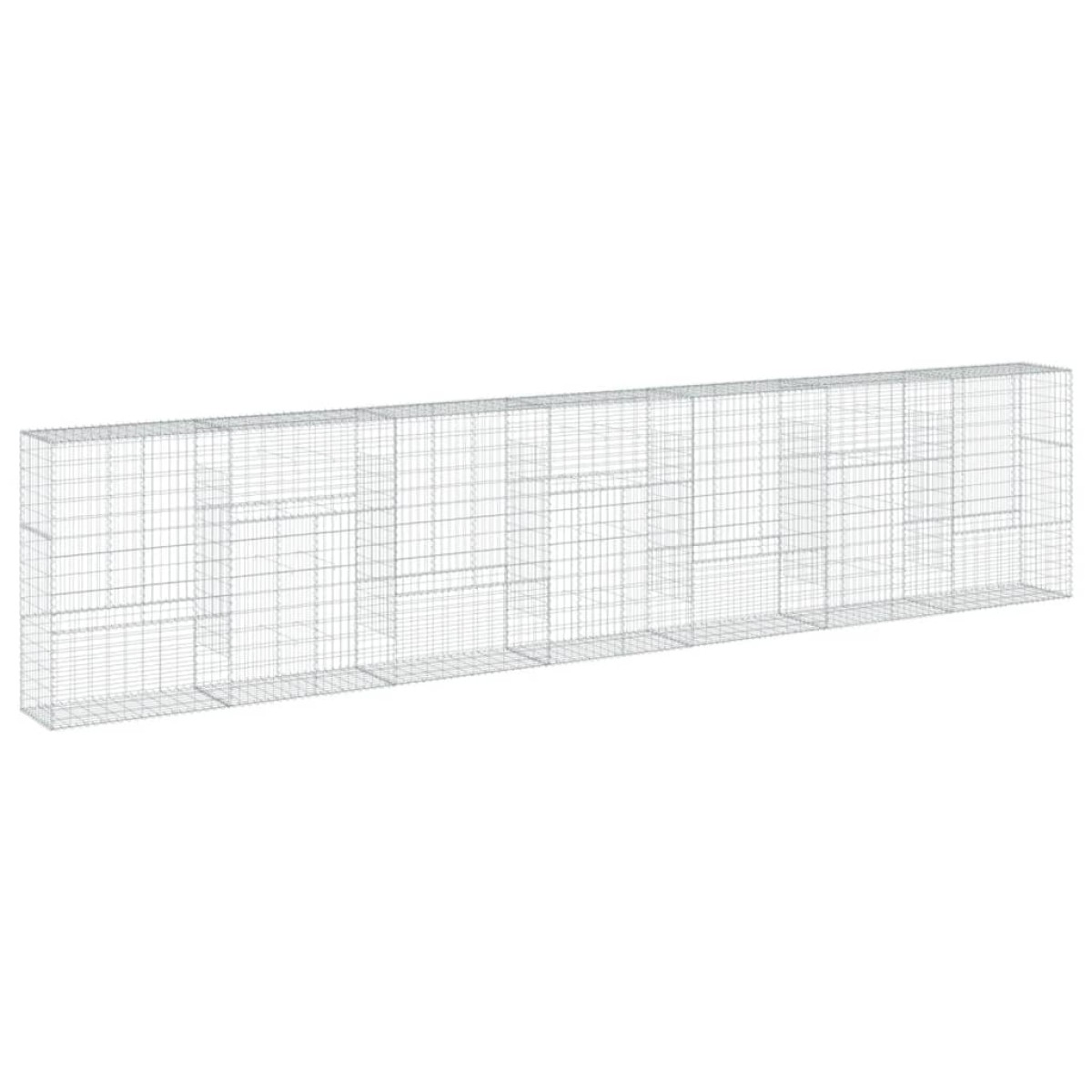 vidaXL Συρματοκιβώτιο με Κάλυμμα 700x50x150εκ. από Γαλβανισμένο Χάλυβα