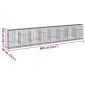 vidaXL Συρματοκιβώτιο με Κάλυμμα 800x50x150εκ. από Γαλβανισμένο Χάλυβα