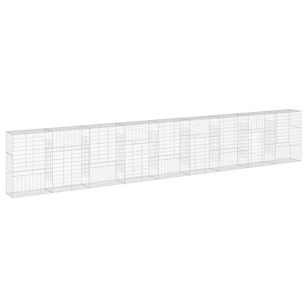 vidaXL Συρματοκιβώτιο με Κάλυμμα 900x50x150εκ. από Γαλβανισμένο Χάλυβα