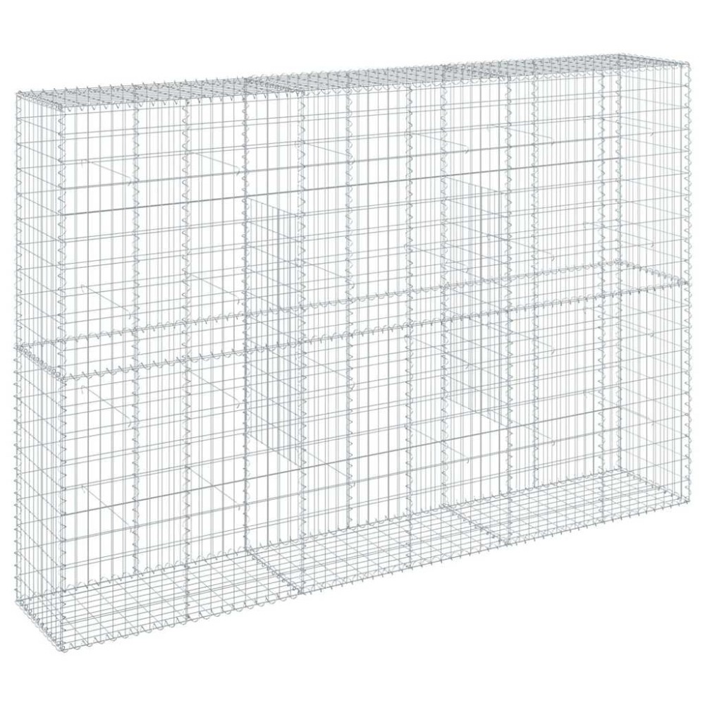 vidaXL Συρματοκιβώτιο με Κάλυμμα 300x50x200εκ. από Γαλβανισμένο Χάλυβα