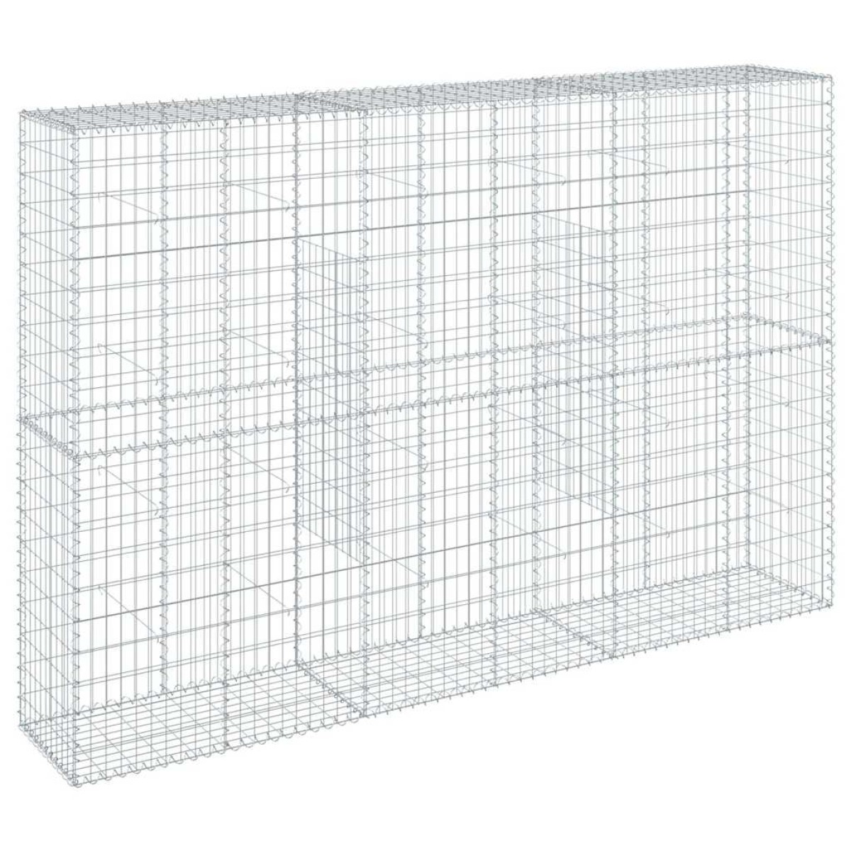 vidaXL Συρματοκιβώτιο με Κάλυμμα 300x50x200εκ. από Γαλβανισμένο Χάλυβα