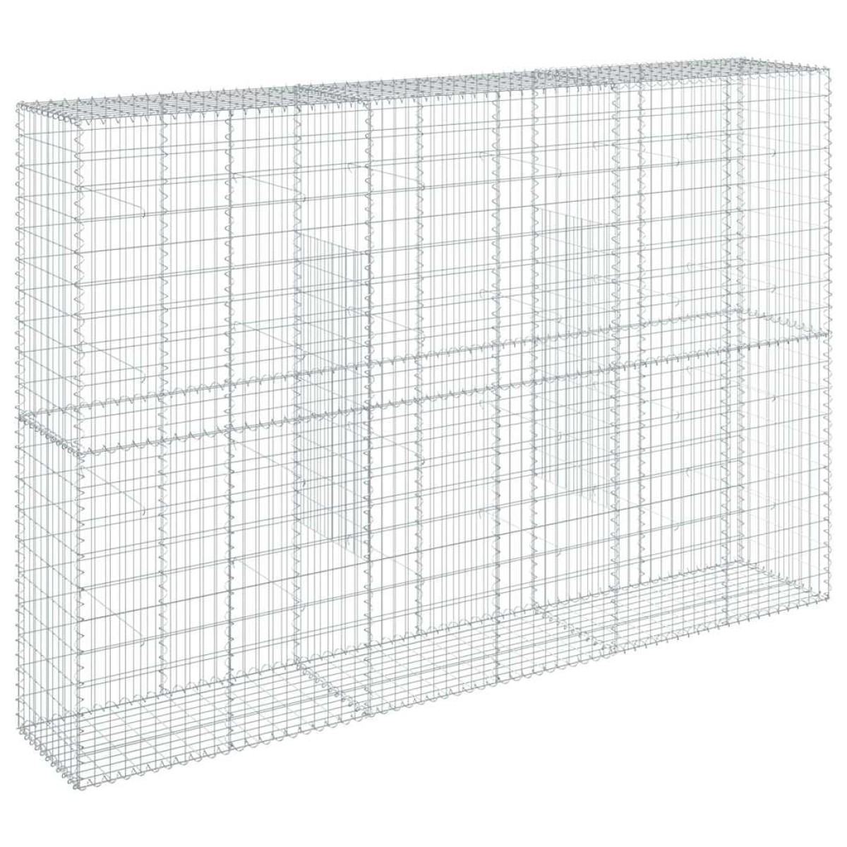 vidaXL Συρματοκιβώτιο με Κάλυμμα 300x50x200εκ. από Γαλβανισμένο Χάλυβα