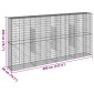 vidaXL Συρματοκιβώτιο με Κάλυμμα 400x50x200εκ. από Γαλβανισμένο Χάλυβα