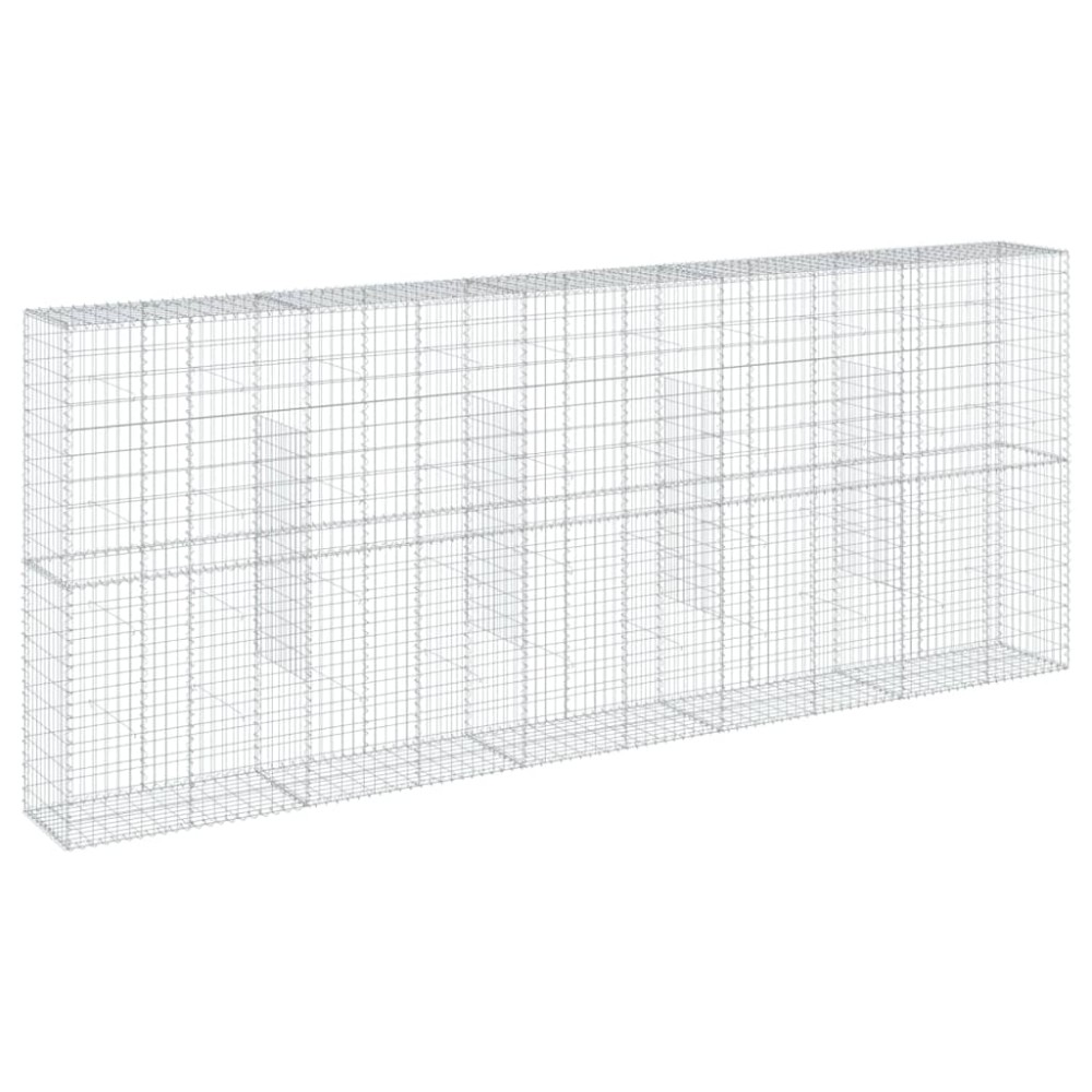 vidaXL Συρματοκιβώτιο με Κάλυμμα 500x50x200εκ. από Γαλβανισμένο Χάλυβα