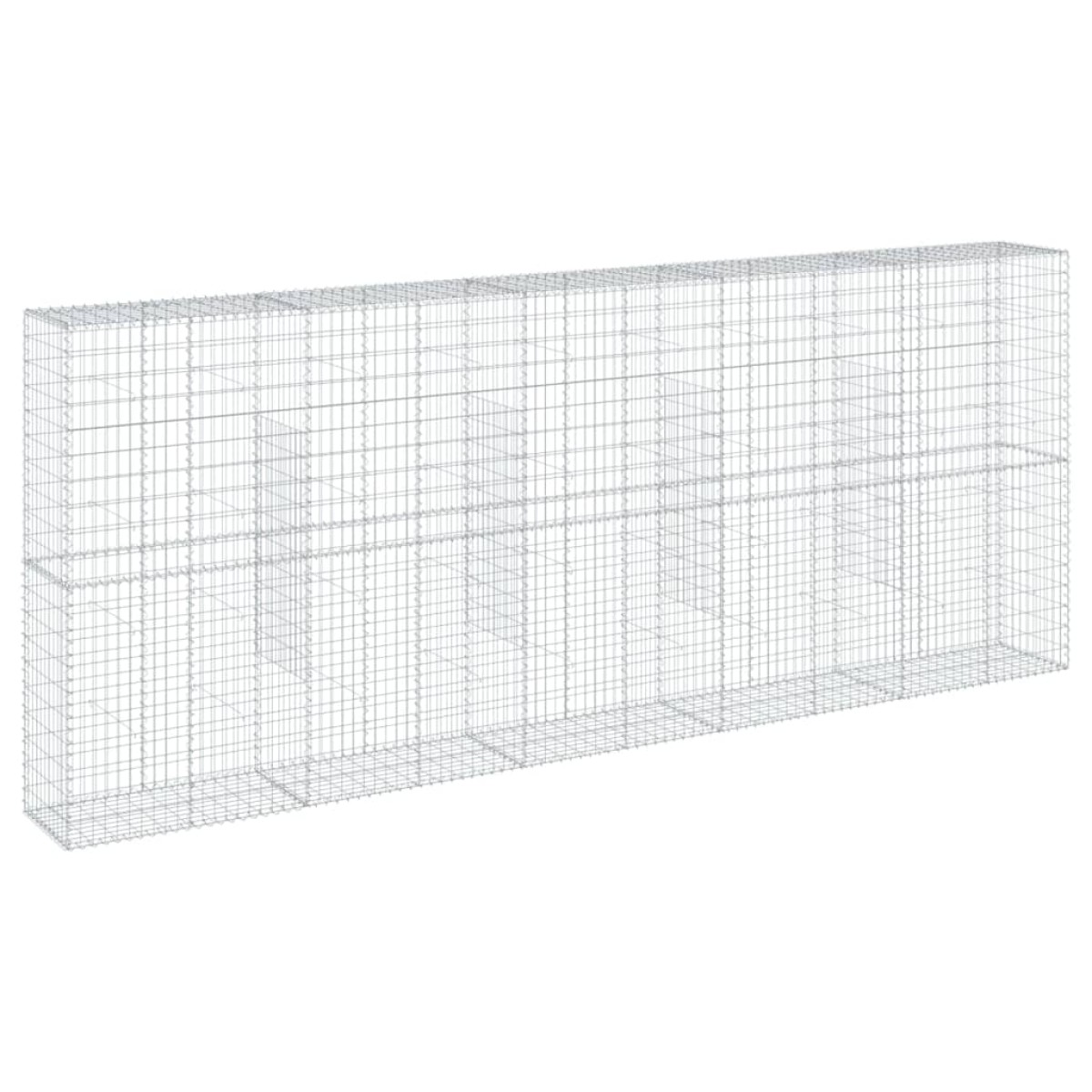 vidaXL Συρματοκιβώτιο με Κάλυμμα 500x50x200εκ. από Γαλβανισμένο Χάλυβα