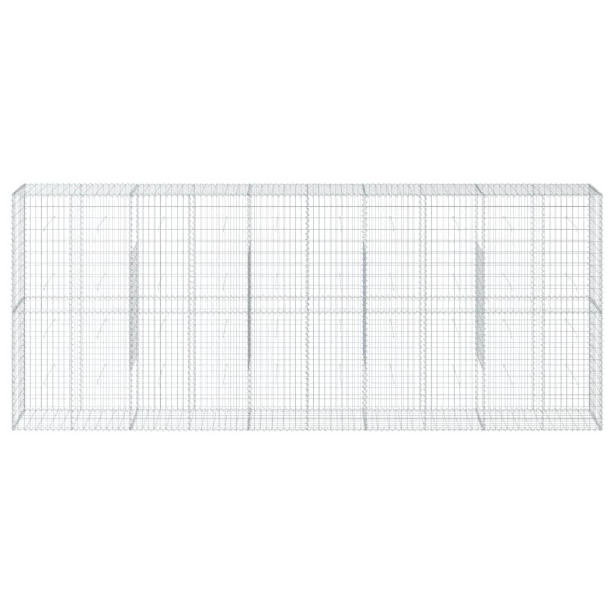 vidaXL Συρματοκιβώτιο με Κάλυμμα 500x50x200εκ. από Γαλβανισμένο Χάλυβα