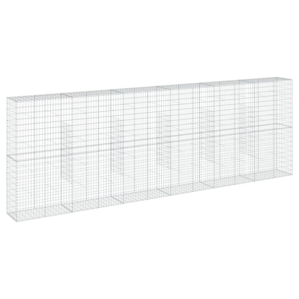 vidaXL Συρματοκιβώτιο με Κάλυμμα 600x50x200εκ. από Γαλβανισμένο Χάλυβα