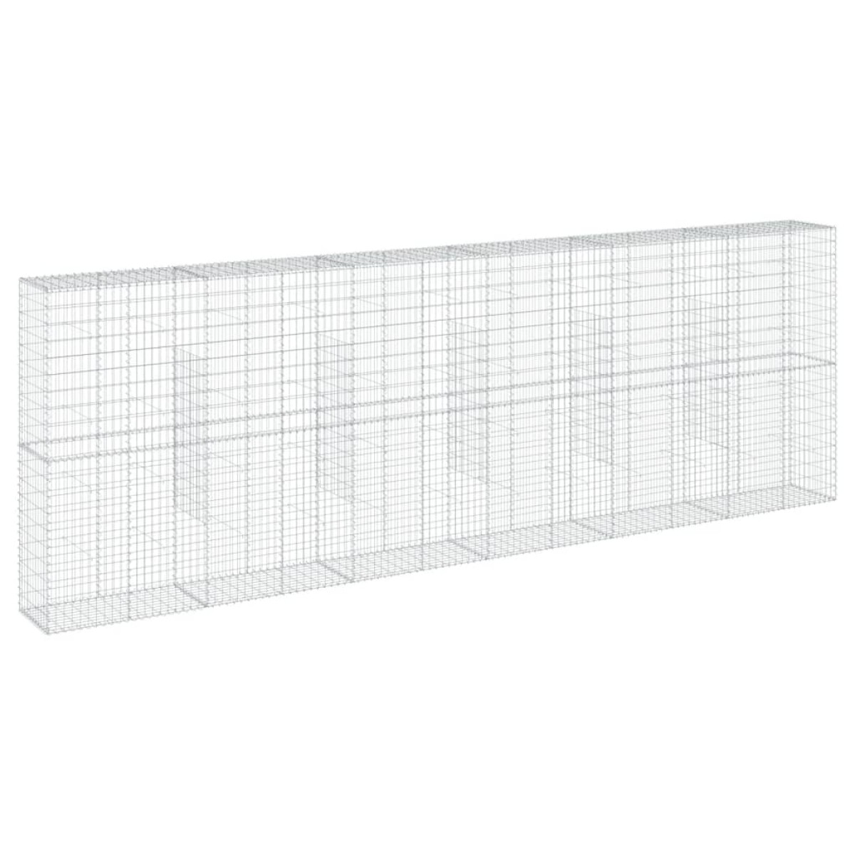 vidaXL Συρματοκιβώτιο με Κάλυμμα 600x50x200εκ. από Γαλβανισμένο Χάλυβα