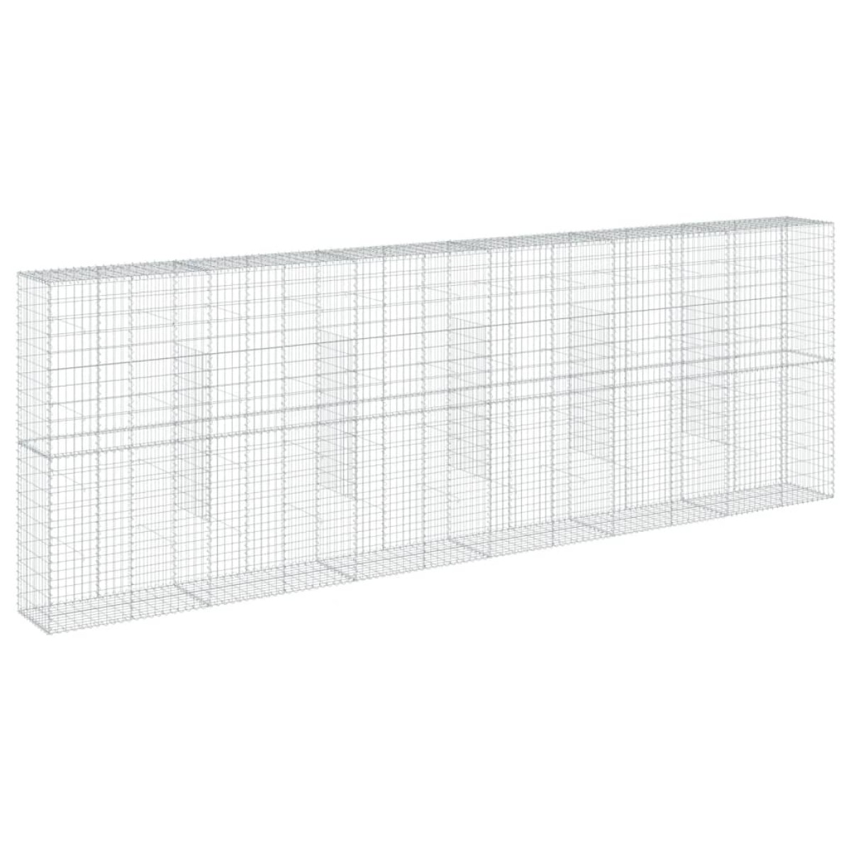vidaXL Συρματοκιβώτιο με Κάλυμμα 600x50x200εκ. από Γαλβανισμένο Χάλυβα