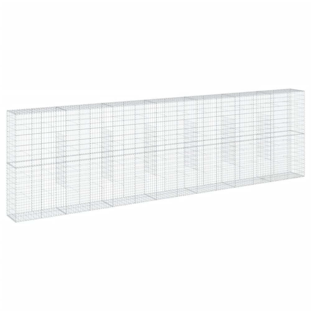 vidaXL Συρματοκιβώτιο με Κάλυμμα 700x50x200εκ. από Γαλβανισμένο Χάλυβα