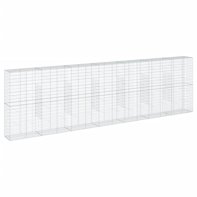 vidaXL Συρματοκιβώτιο με Κάλυμμα 700x50x200εκ. από Γαλβανισμένο Χάλυβα
