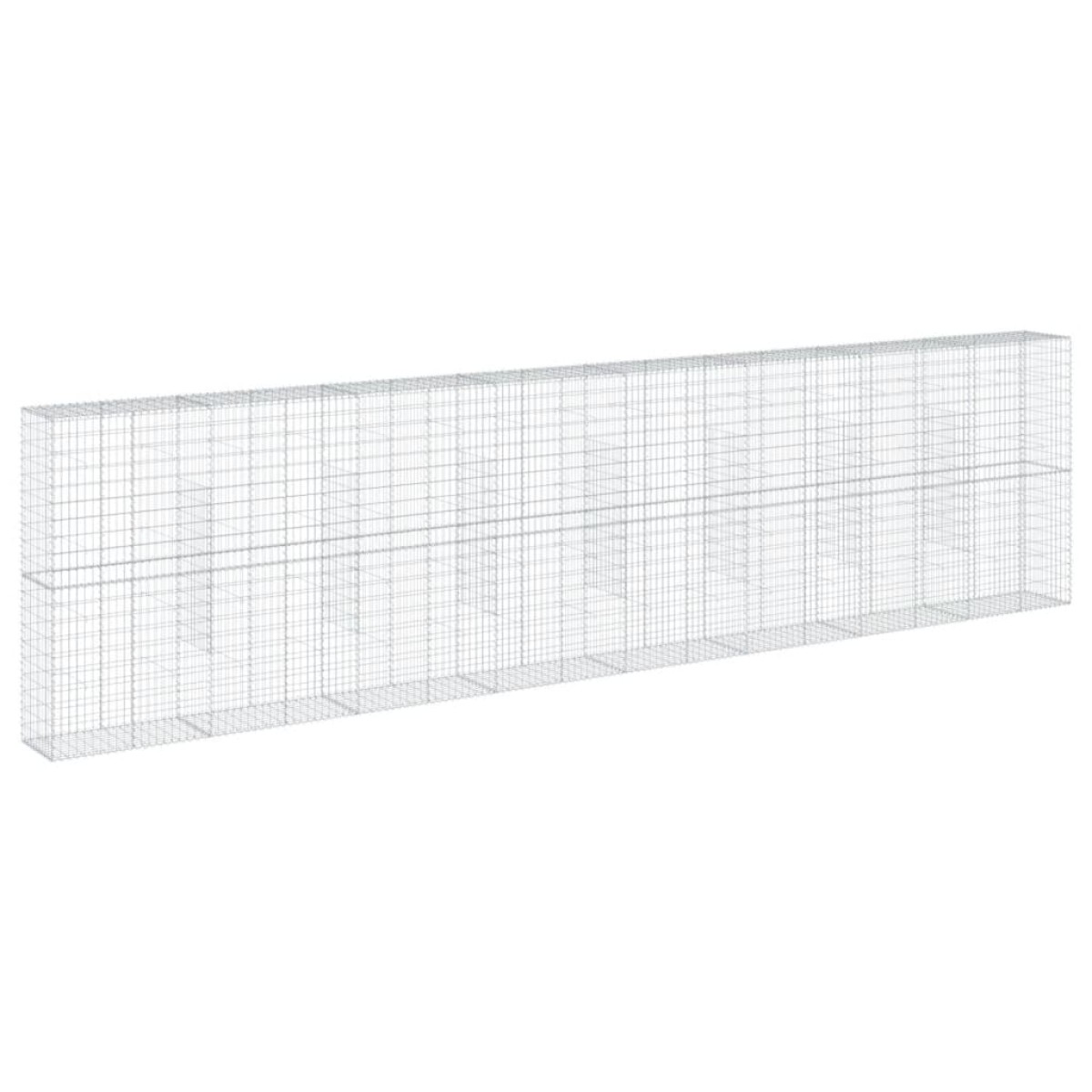 vidaXL Συρματοκιβώτιο με Κάλυμμα 800x50x200εκ. από Γαλβανισμένο Χάλυβα