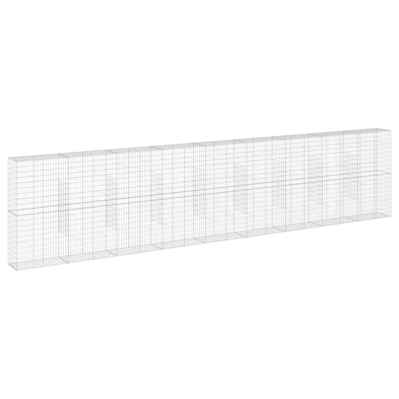 vidaXL Συρματοκιβώτιο με Κάλυμμα 900x50x200εκ. από Γαλβανισμένο Χάλυβα