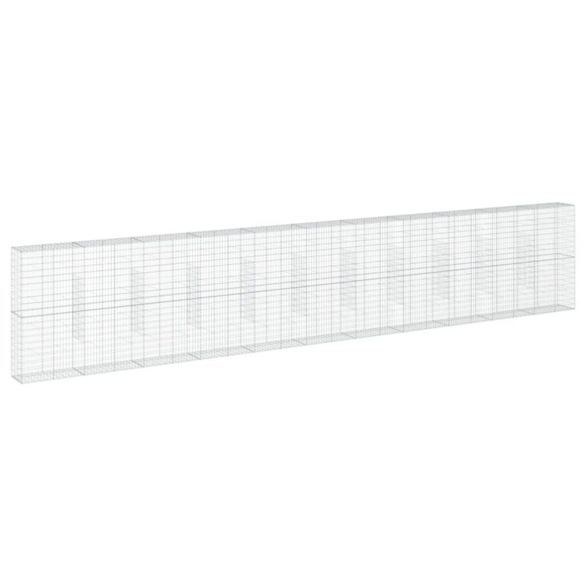 vidaXL Συρματοκιβώτιο με Κάλυμμα 1100x50x200εκ από Γαλβανισμένο Χάλυβα