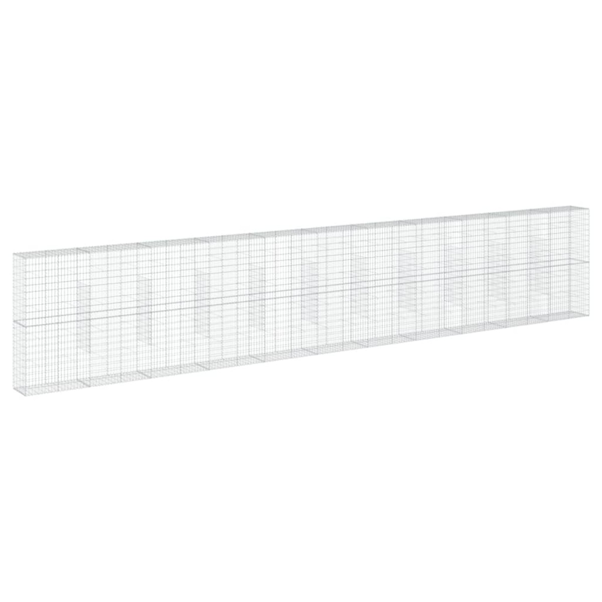 vidaXL Συρματοκιβώτιο με Κάλυμμα 1100x50x200εκ από Γαλβανισμένο Χάλυβα