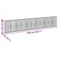 vidaXL Συρματοκιβώτιο με Κάλυμμα 1100x50x200εκ από Γαλβανισμένο Χάλυβα