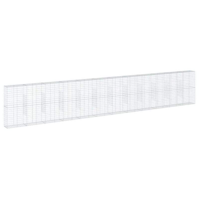 vidaXL Συρματοκιβώτιο με Κάλυμμα 1200x50x200εκ από Γαλβανισμένο Χάλυβα
