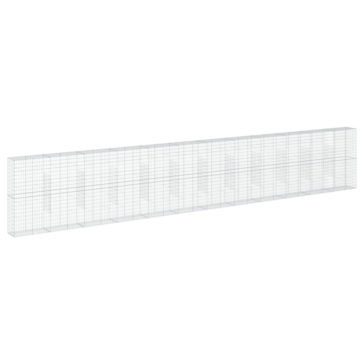 vidaXL Συρματοκιβώτιο με Κάλυμμα 1200x50x200εκ από Γαλβανισμένο Χάλυβα