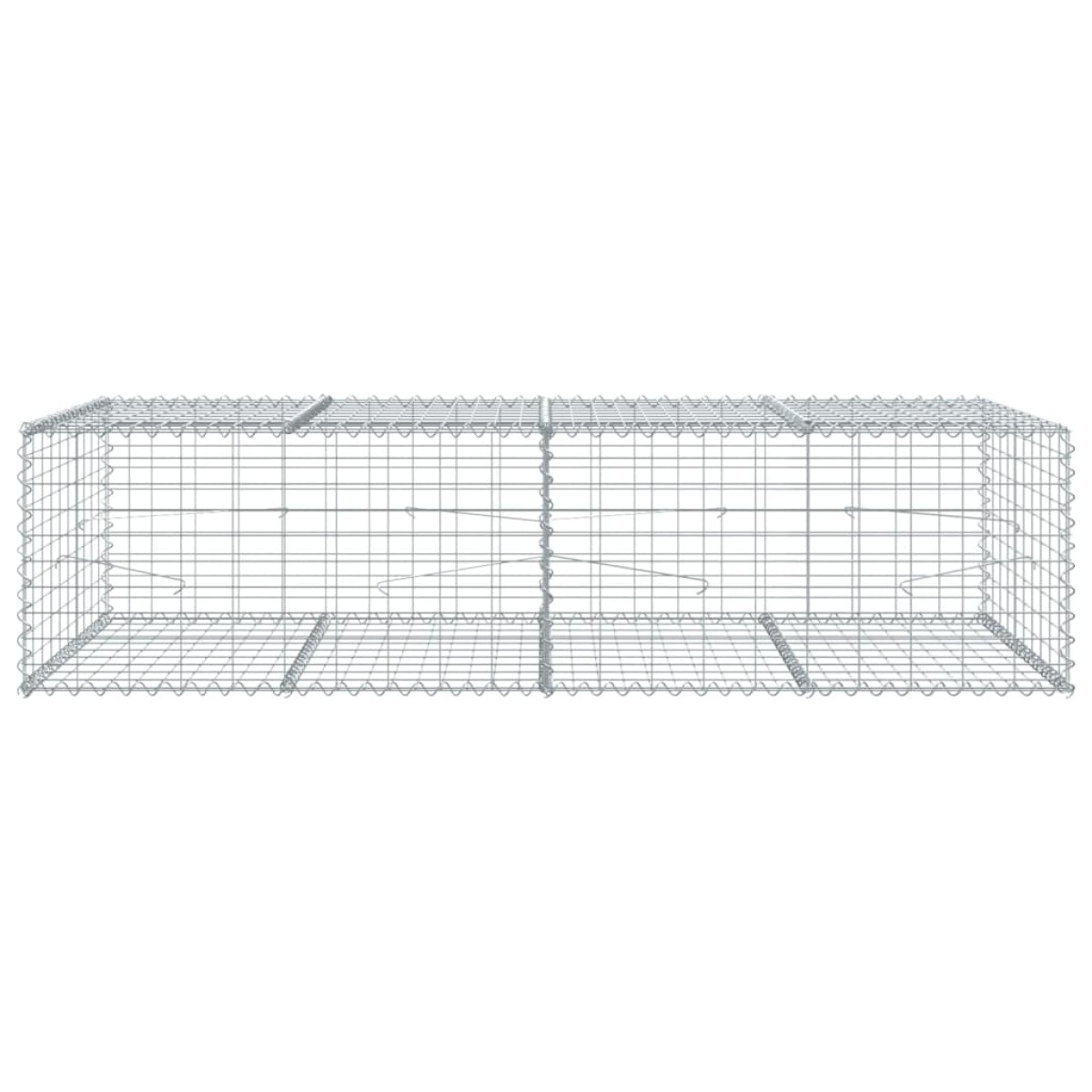 vidaXL Συρματοκιβώτιο με Κάλυμμα 200x100x50εκ. από Γαλβανισμένο Χάλυβα