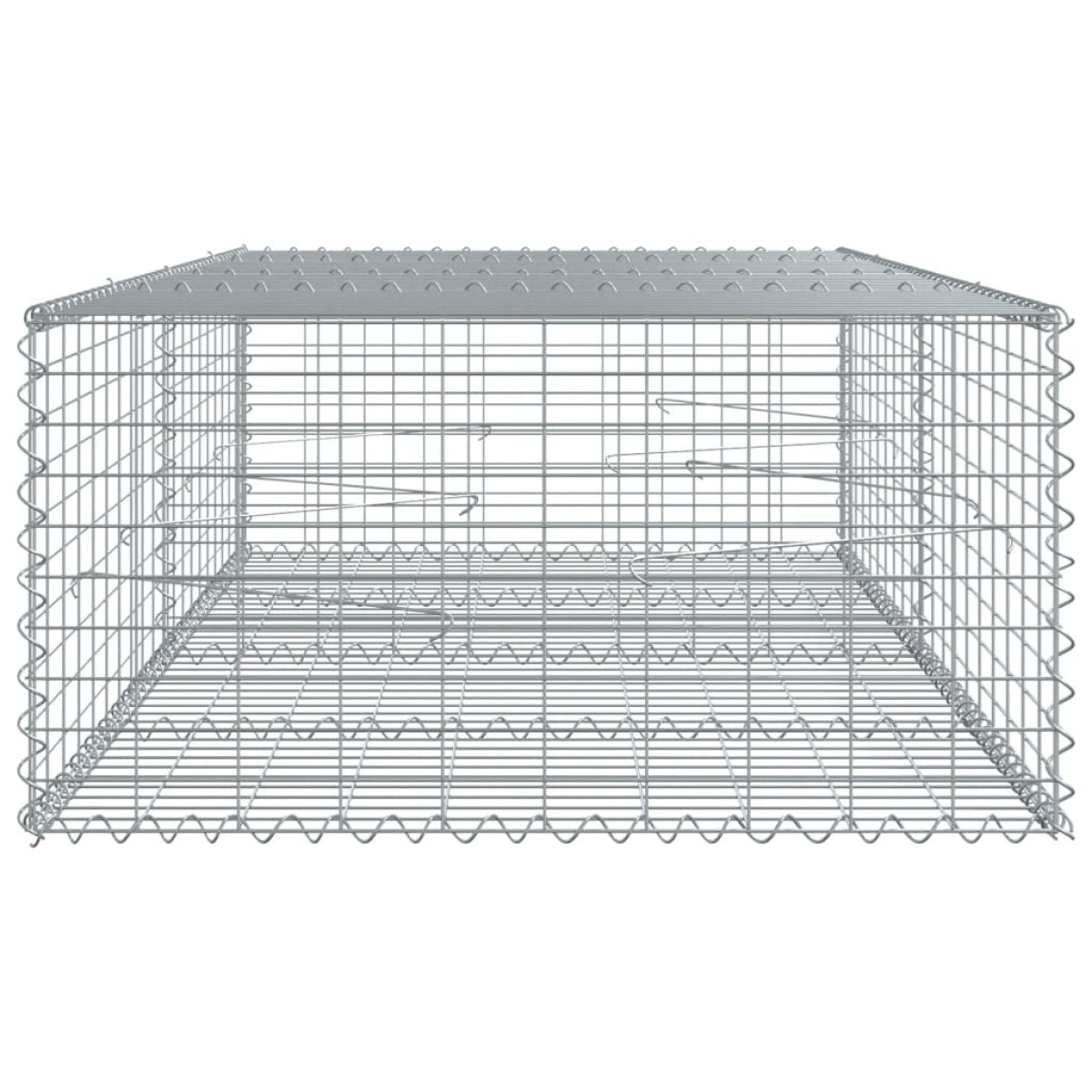 vidaXL Συρματοκιβώτιο με Κάλυμμα 200x100x50εκ. από Γαλβανισμένο Χάλυβα