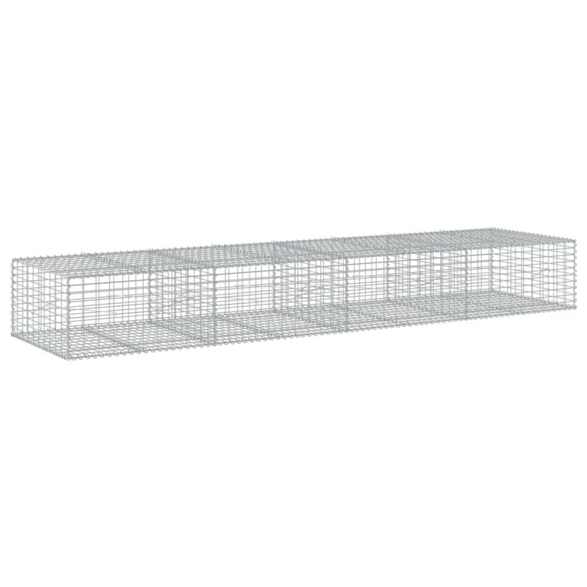 vidaXL Συρματοκιβώτιο με Κάλυμμα 400x100x50εκ. από Γαλβανισμένο Χάλυβα