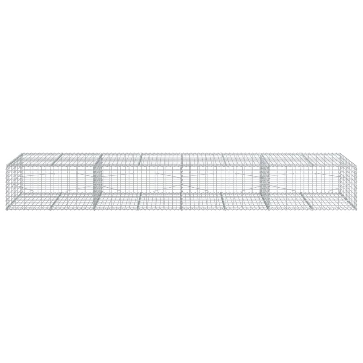 vidaXL Συρματοκιβώτιο με Κάλυμμα 400x100x50εκ. από Γαλβανισμένο Χάλυβα