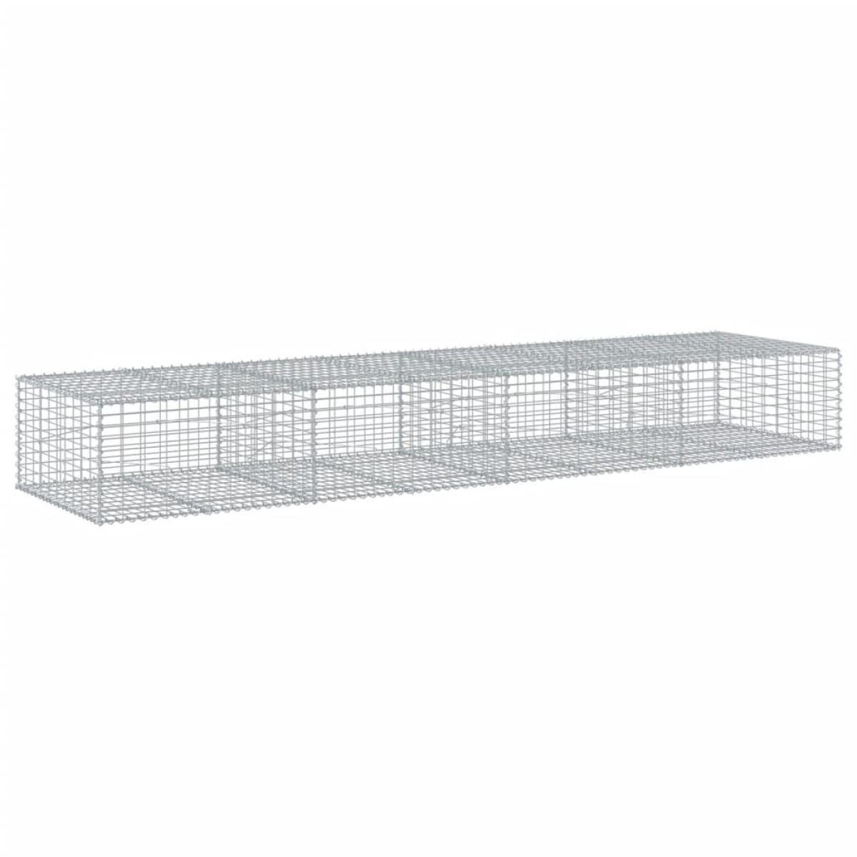 vidaXL Συρματοκιβώτιο με Κάλυμμα 400x100x50εκ. από Γαλβανισμένο Χάλυβα
