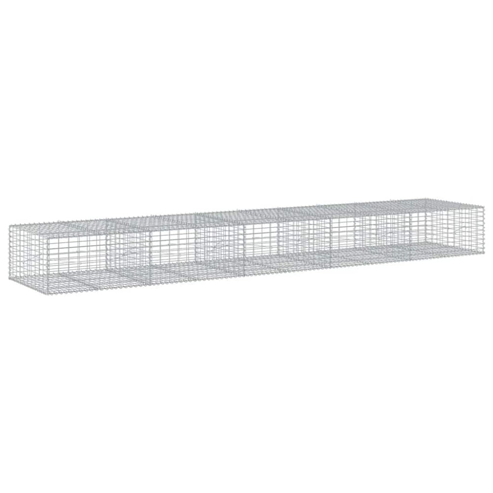 vidaXL Συρματοκιβώτιο με Κάλυμμα 500x100x50εκ. από Γαλβανισμένο Χάλυβα