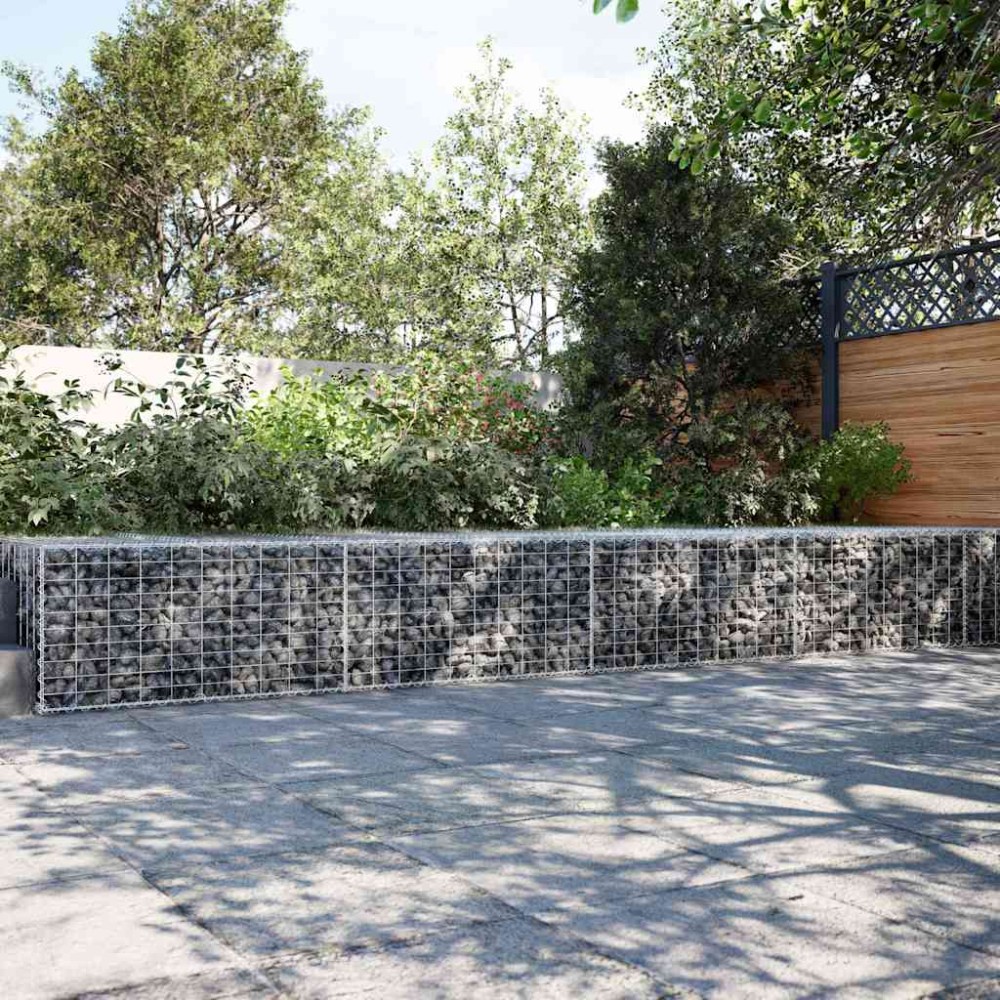 vidaXL Συρματοκιβώτιο με Κάλυμμα 500x100x50εκ. από Γαλβανισμένο Χάλυβα