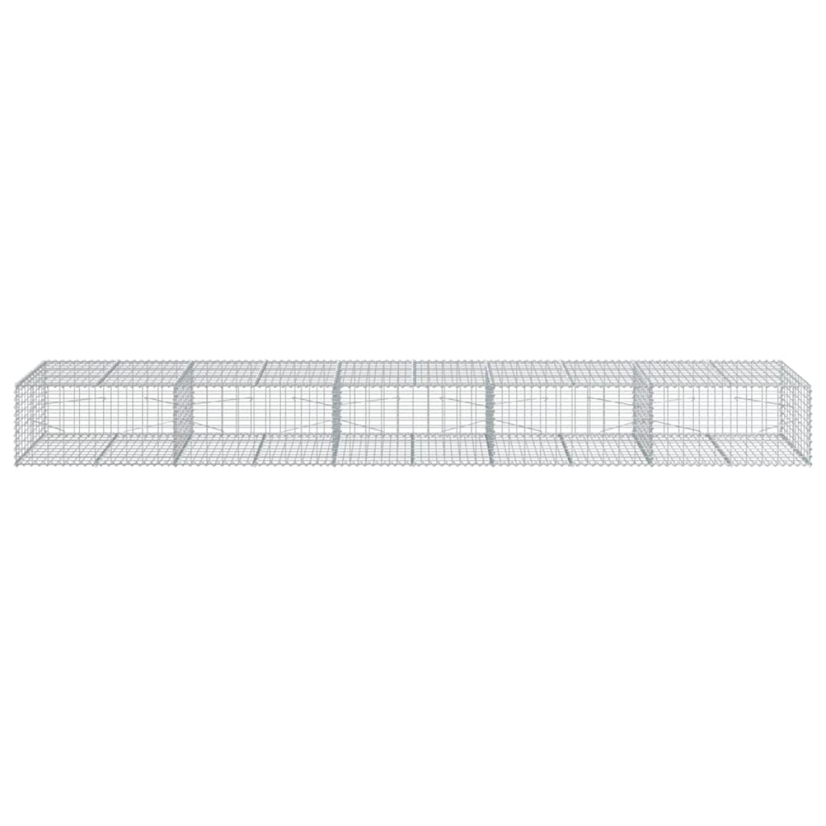 vidaXL Συρματοκιβώτιο με Κάλυμμα 500x100x50εκ. από Γαλβανισμένο Χάλυβα