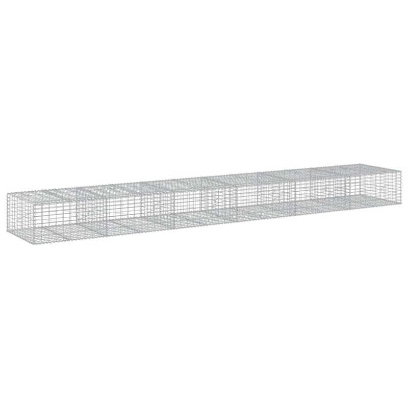 vidaXL Συρματοκιβώτιο με Κάλυμμα 600x100x50εκ. από Γαλβανισμένο Χάλυβα