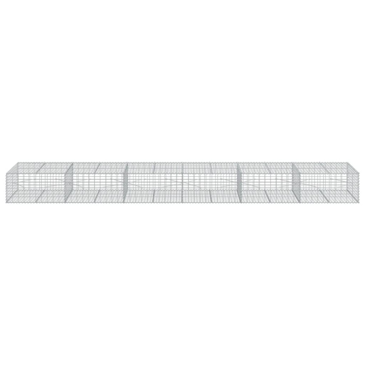 vidaXL Συρματοκιβώτιο με Κάλυμμα 600x100x50εκ. από Γαλβανισμένο Χάλυβα