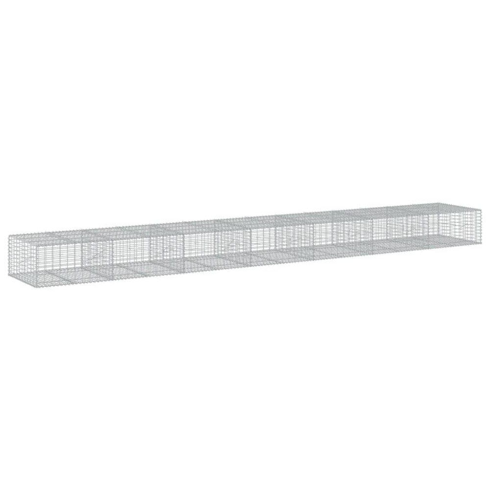 vidaXL Συρματοκιβώτιο με Κάλυμμα 700x100x50εκ. από Γαλβανισμένο Χάλυβα