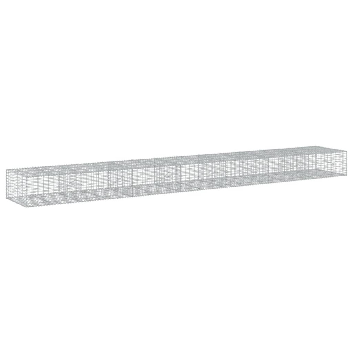 vidaXL Συρματοκιβώτιο με Κάλυμμα 700x100x50εκ. από Γαλβανισμένο Χάλυβα