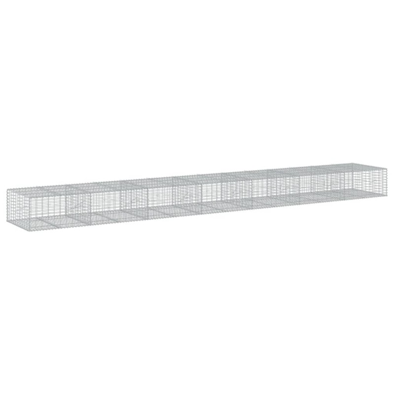 vidaXL Συρματοκιβώτιο με Κάλυμμα 700x100x50εκ. από Γαλβανισμένο Χάλυβα