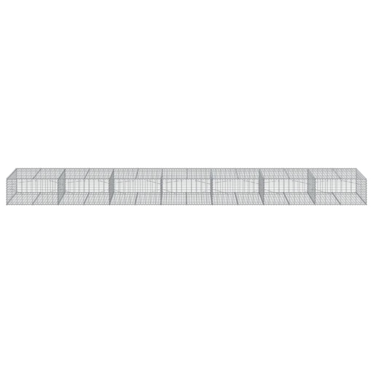 vidaXL Συρματοκιβώτιο με Κάλυμμα 700x100x50εκ. από Γαλβανισμένο Χάλυβα