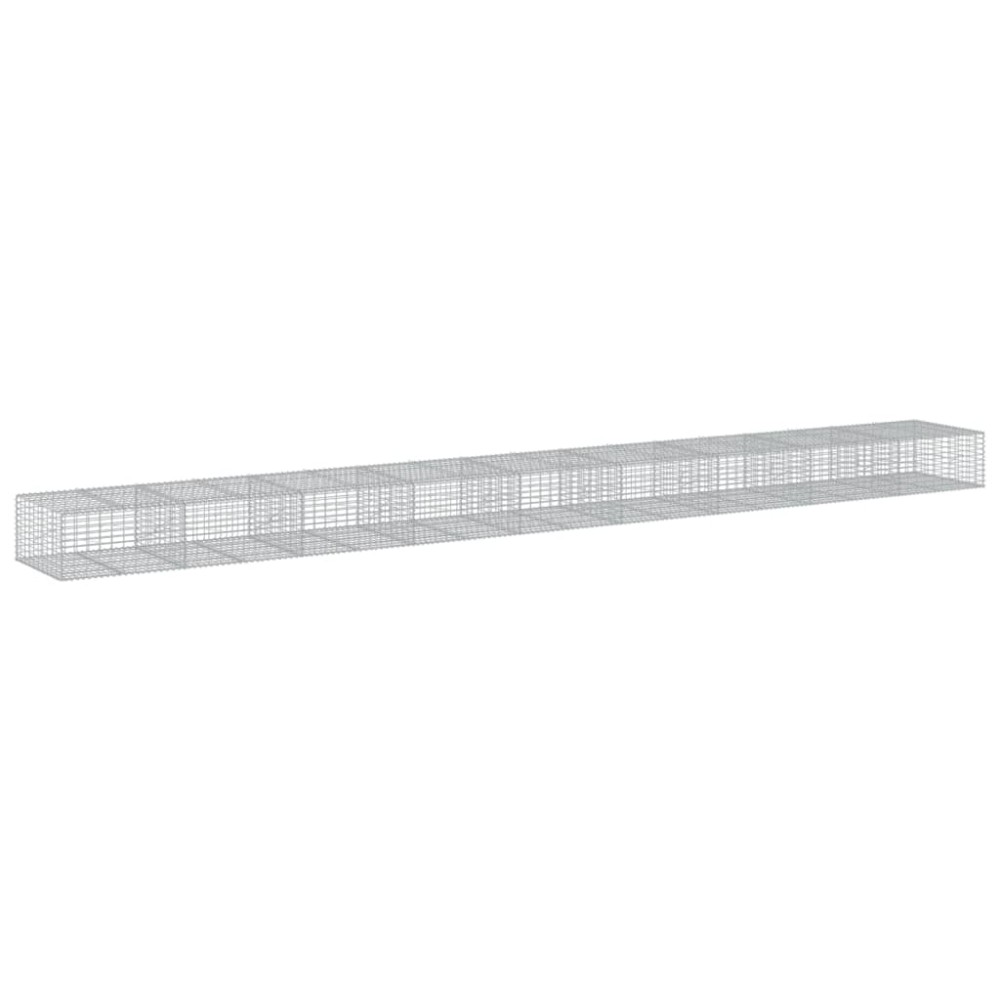 vidaXL Συρματοκιβώτιο με Κάλυμμα 900x100x50εκ. από Γαλβανισμένο Χάλυβα