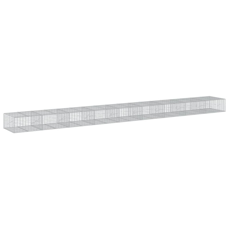 vidaXL Συρματοκιβώτιο με Κάλυμμα 900x100x50εκ. από Γαλβανισμένο Χάλυβα