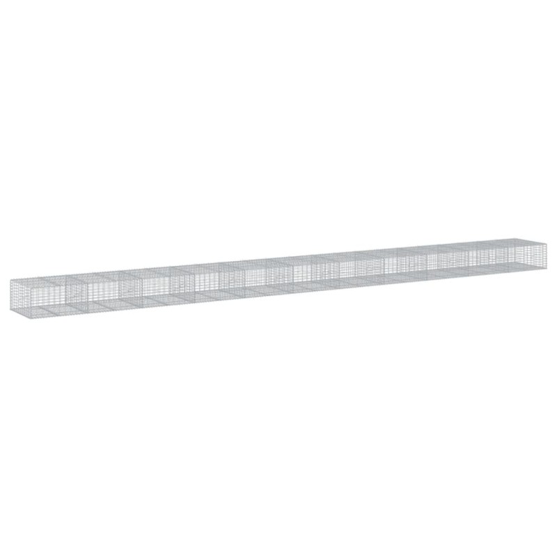 vidaXL Συρματοκιβώτιο με Κάλυμμα 1100x100x50εκ από Γαλβανισμένο Χάλυβα