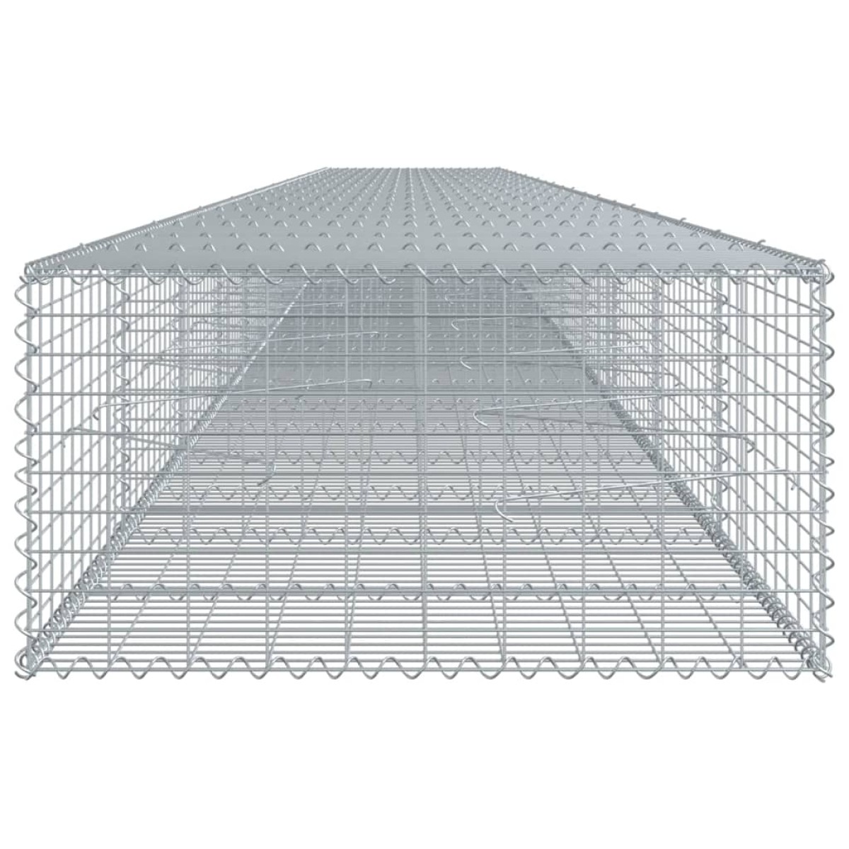 vidaXL Συρματοκιβώτιο με Κάλυμμα 1100x100x50εκ από Γαλβανισμένο Χάλυβα