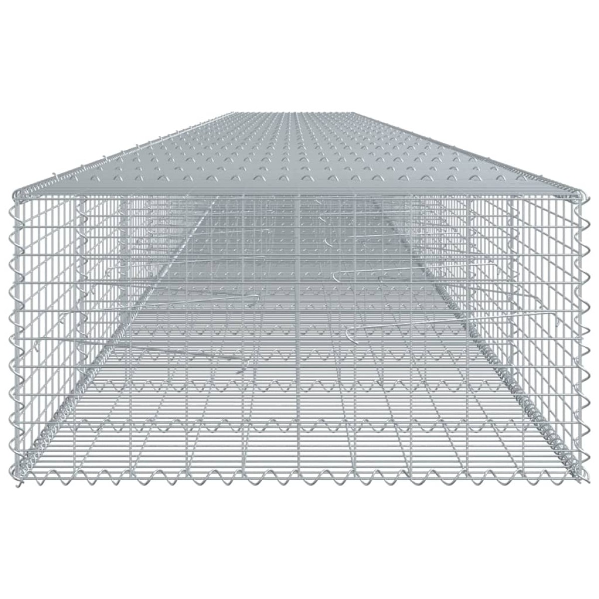 vidaXL Συρματοκιβώτιο με Κάλυμμα 1200x100x50εκ από Γαλβανισμένο Χάλυβα