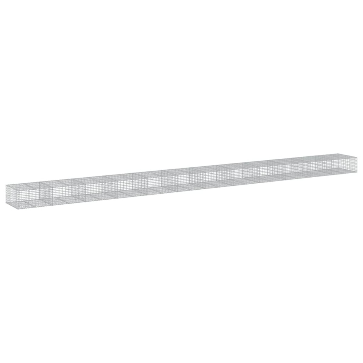 vidaXL Συρματοκιβώτιο με Κάλυμμα 1200x100x50εκ από Γαλβανισμένο Χάλυβα