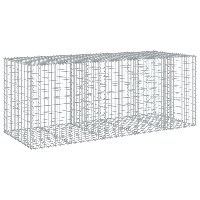 vidaXL Συρματοκιβώτιο με Κάλυμμα 250x100x100εκ από Γαλβανισμένο Χάλυβα