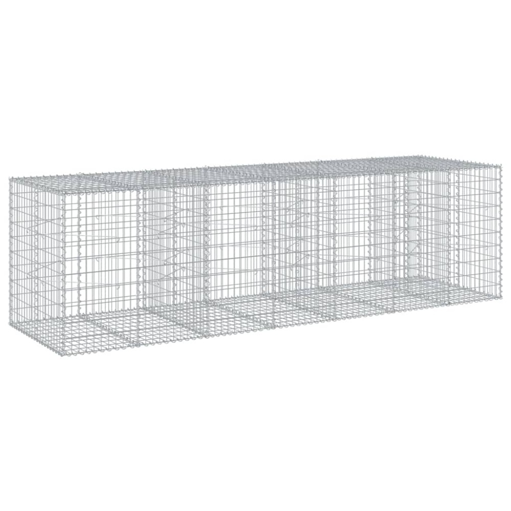 vidaXL Συρματοκιβώτιο με Κάλυμμα 350x100x100εκ από Γαλβανισμένο Χάλυβα