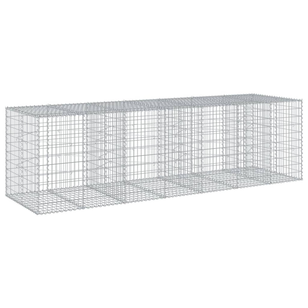 vidaXL Συρματοκιβώτιο με Κάλυμμα 350x100x100εκ από Γαλβανισμένο Χάλυβα