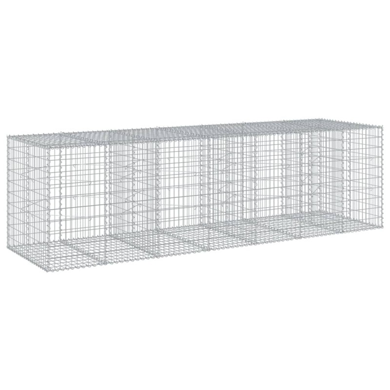 vidaXL Συρματοκιβώτιο με Κάλυμμα 350x100x100εκ από Γαλβανισμένο Χάλυβα