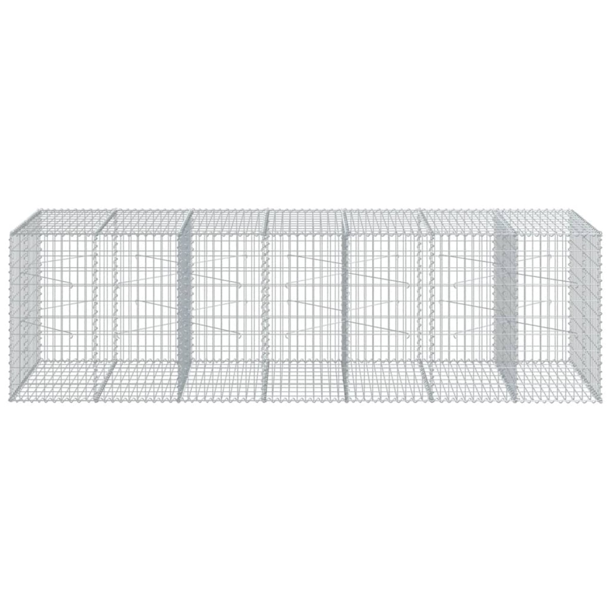 vidaXL Συρματοκιβώτιο με Κάλυμμα 350x100x100εκ από Γαλβανισμένο Χάλυβα